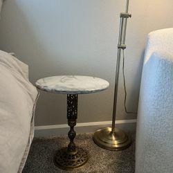 Marble / Brass Side Table 