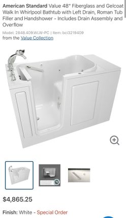 Walk-in bathtub (like new)