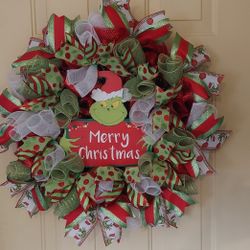 Grinch Handmade Wreath