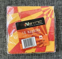 *NSYNC official tour merchandise 16 Napkins