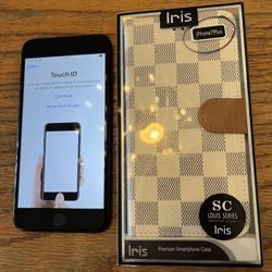 Apple Iphone 7+ Plus In Excellent Condition & New SC Luis Series Notebook Case