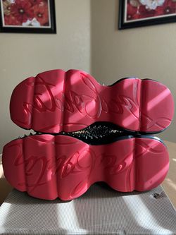 Christian Louboutin ..red Bottoms All Black Front And Back Spikes And Their  Size 9 Eu..40 for Sale in Fontana, CA - OfferUp