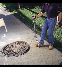 Allegro Industries 9401-20 Deluxe Manhole Lid Lifter, 6, Silver