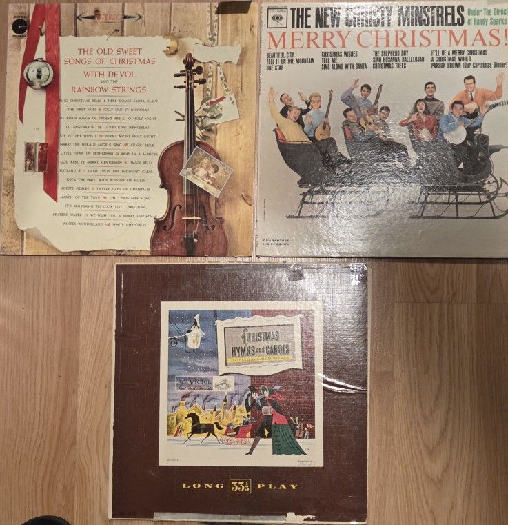 Christmas vinyl records Lp $8 each