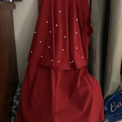 SHEIN Red Short Jumpsuit