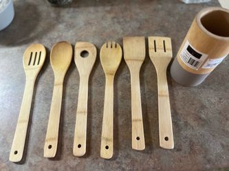 Bombay 7-piece bamboo utensil set