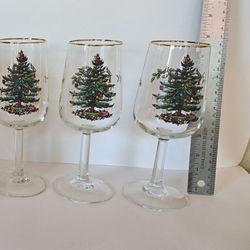 Spode Christmas Tree Wine Glasses (set of 4)