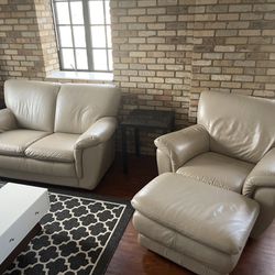 Quality Leather Couch Set