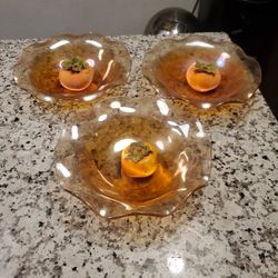 Gold Color  Carnival glass SOLD SEPARATELY 