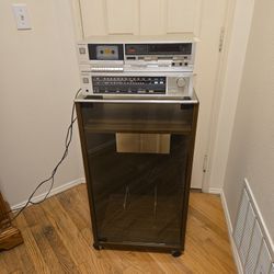 Vintage Audio Cart Technics SH536 with Sa120 Reciever And Rsb12 Cassette Player 1984 Vintage Usedfor Parts.