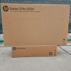 HP Mini Desktop PC + HP 27" HD Monitor