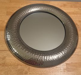 Hammered metal mirror