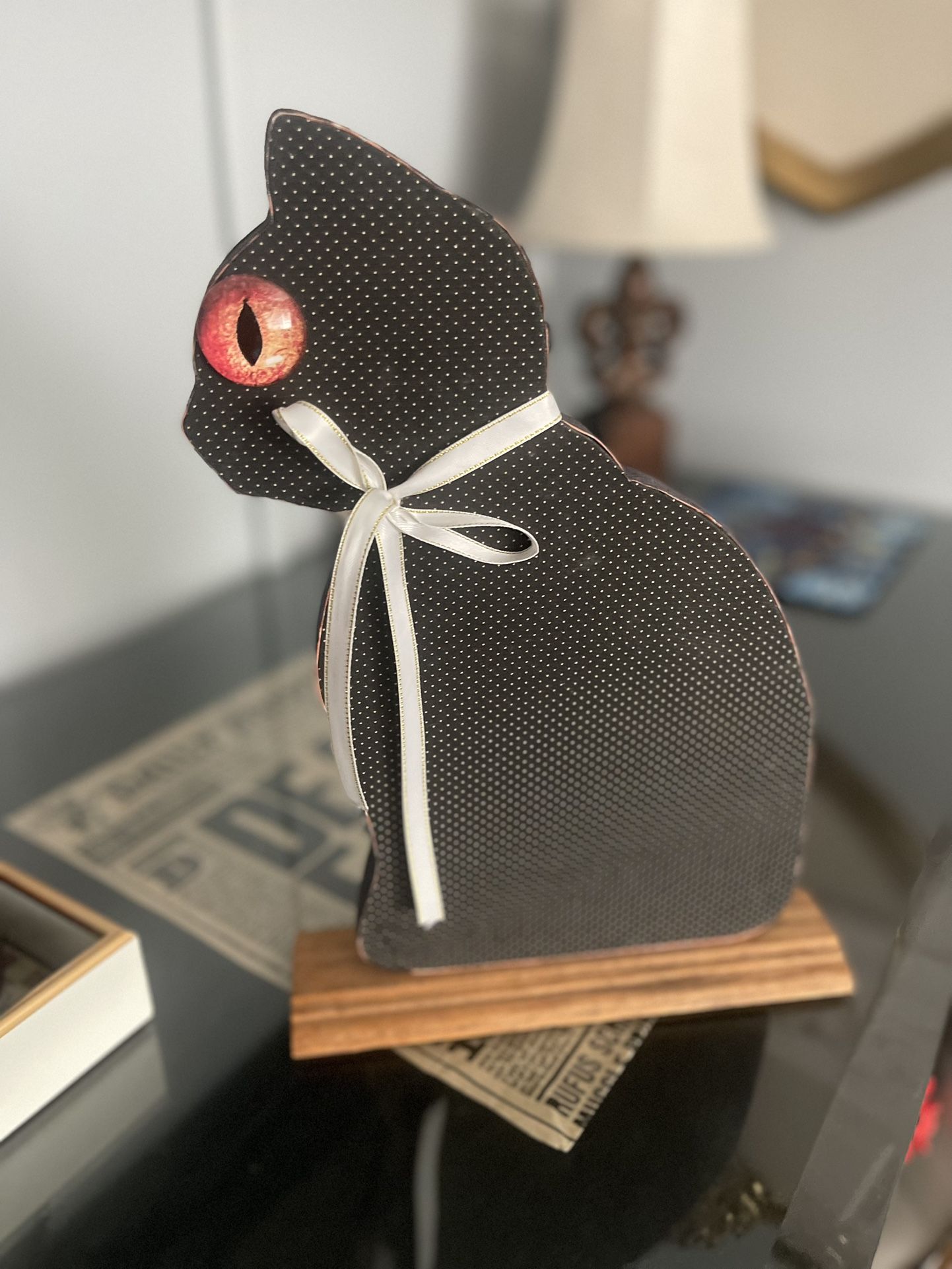 Wood Antique Halloween Cat πββ¬
