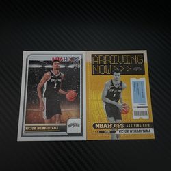 2 Victor Wembanyama Rookie Cards 