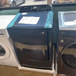 Gas dryer dark blue color Samsung black stainless steel