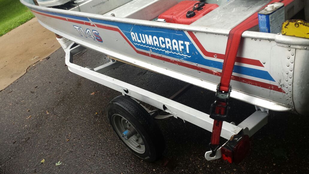 Alumacraft T14S , 25hp Mercury , and trailer