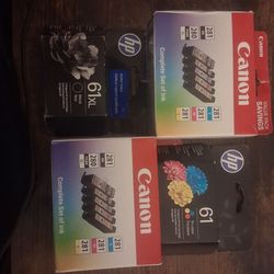 HP Ink Cartridges 61XL / 61 & Canon PGI-280 CLI-281 Complete Ink Sets
