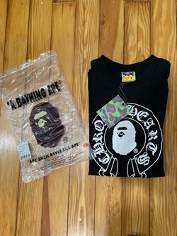 Bape x chrome hearts black tee shirt