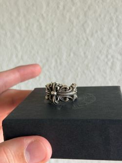 CHROME HEARTS DOUBLE FLORAL RING