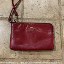 Red Coach Wristlet