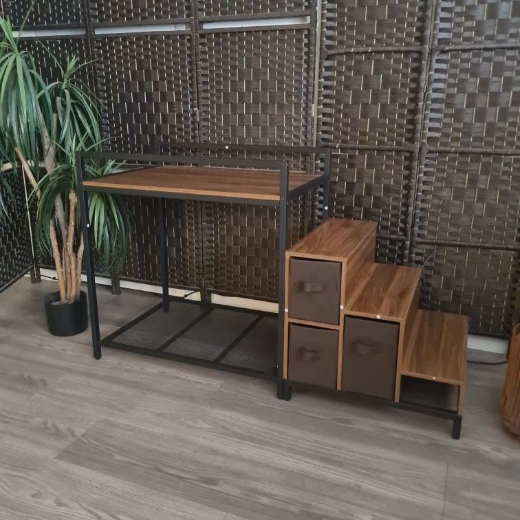 Simplihome 2 Tier Storage Rack with 3 Drawers