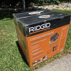 RIDGID
6 Gal. 150 PSI Portable Electric Oil-Free Jobsite Pancake Air Compressor with 25 ft. Air Hose and 18GA Brad Nailer
