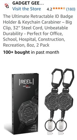 Retractable ID Badge Holder & Keychain Holder