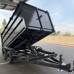 New 8x4x12 Scissor Lift Hydraulic Dump Trailer Loaded 🔥