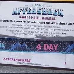 4 Day General Admission Aftershock Festival 