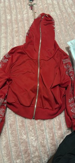 Red cropped sweater