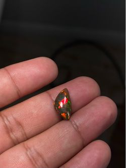 4.00 Ct Natural Ethiopian Black Opal Crescent Moon Cabochon 16.8x9.1mm
