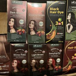 Mokeru 3-in-1 Batana Oil Hair Dye Shampoo - Multiple Colors