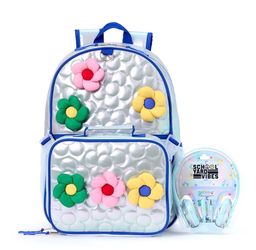Kids Flower Backpack and Lunch Bag Set