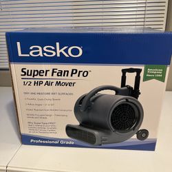 Lasko 1/2 HP Commercial Air Mover Fan with Wheels & Handle