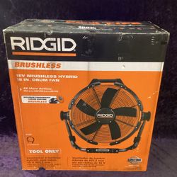 🛠🧰RIDGID 18V Brushless Hybrid 18” Drum Fan-NEW!(Tool Only)-$140!🧰🛠
