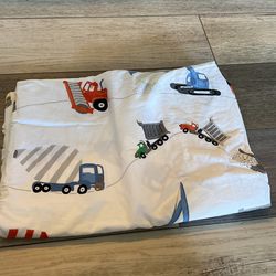 Pottery Barn Kids Twin Construction Fitted Sheet/Flat Sheet