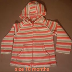Toddler Girl 18 Month Microfleece Hoodie Jacket