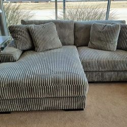 Gray 2 Piece Sofa Chaise 
