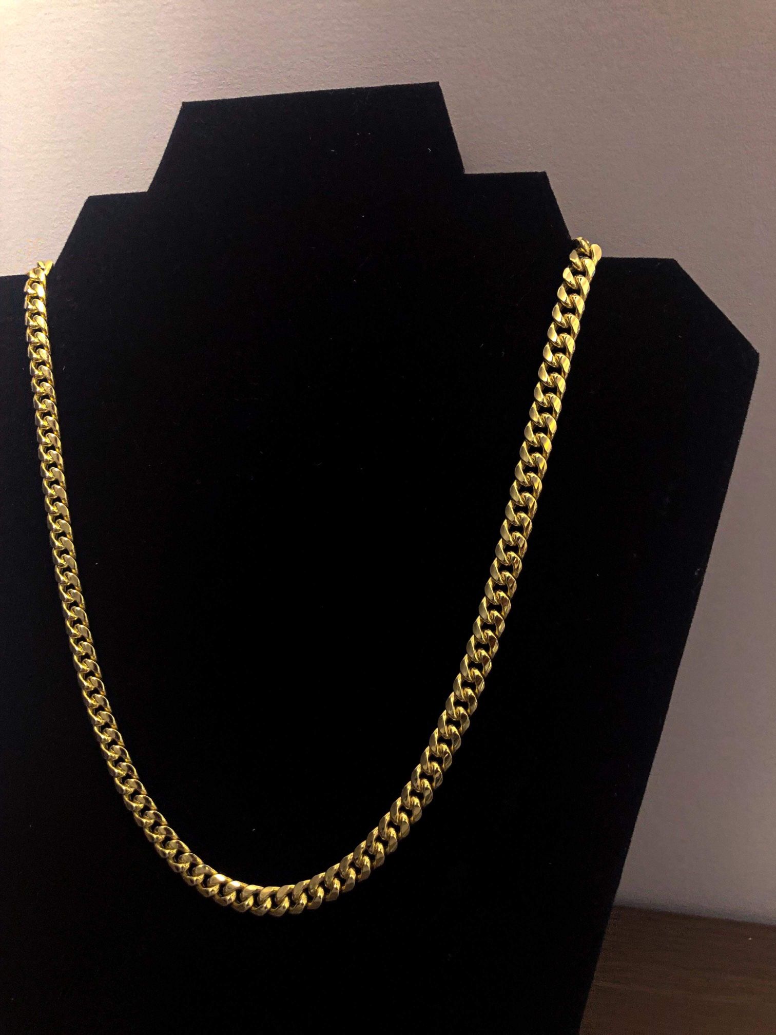 10k Gold Cuban Link Chain 26 Inches Long 6MM 29 Grams **Semi-Solid**