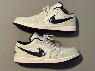 Nike Air Jordan 1 Low SE Brushstroke Sail Paint Splatter 2021 Rare VNDS