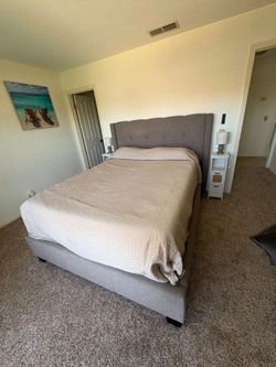Gray Queen size bed