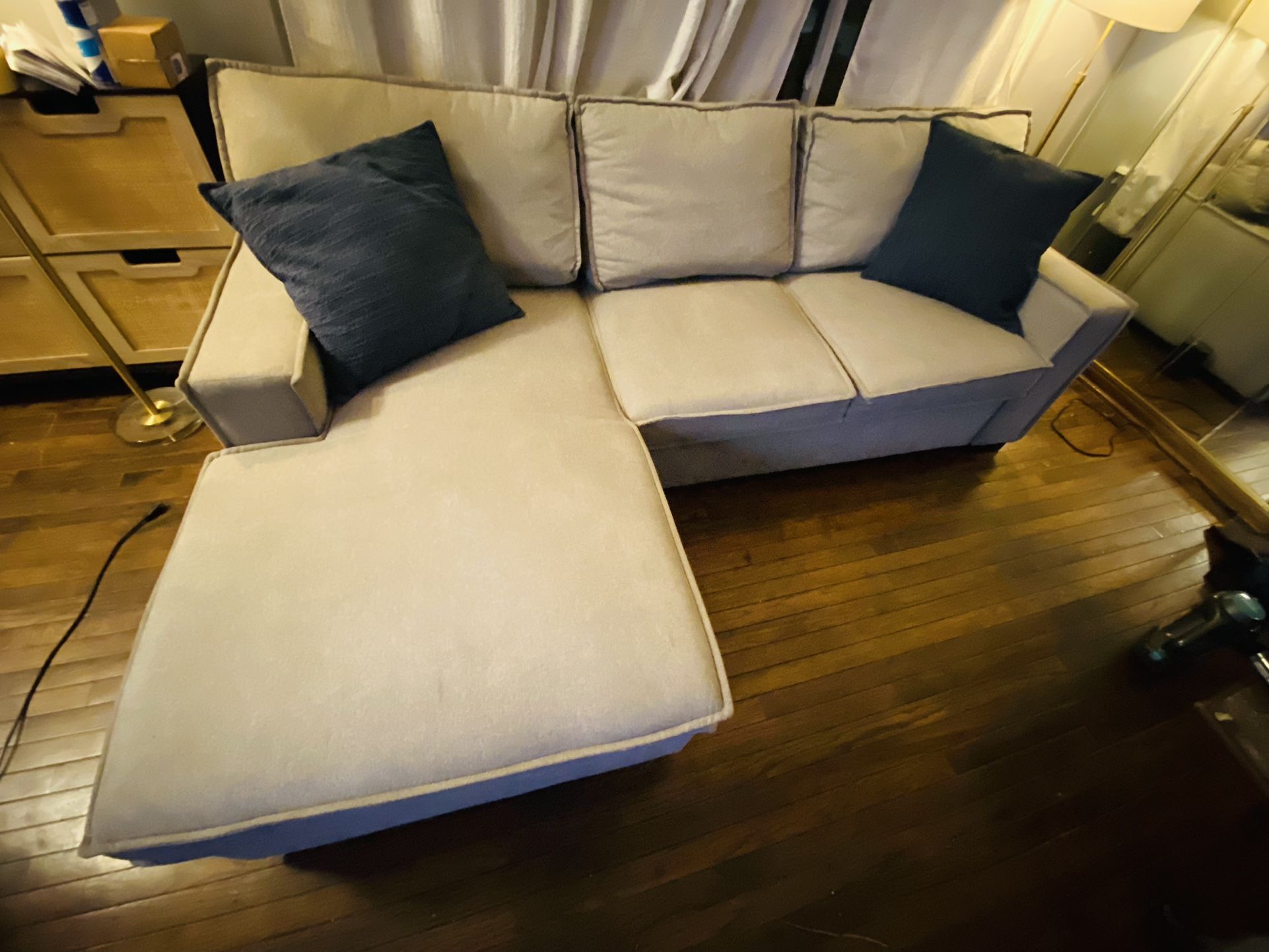 FREE DELIVERY - Bob's Playscape Gray Right Arm Facing Sectional-Sleeping (Look My Profile For More)