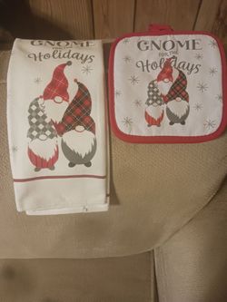 Dishtowel and potholder