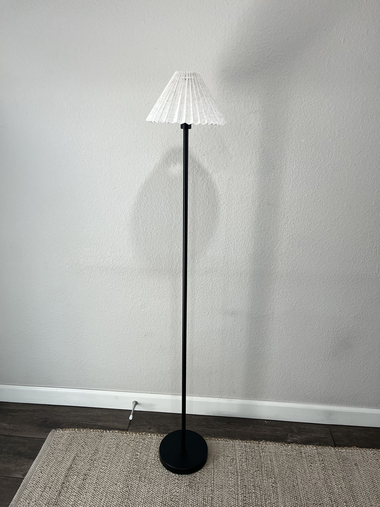 Wireless Floor Lamp Pleated Lampshade Indoor Outdoor Adjustable