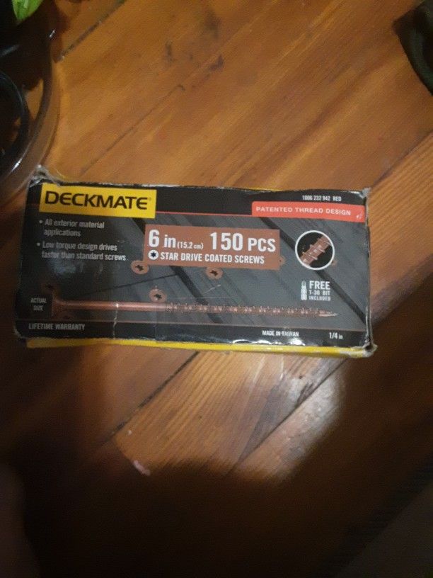 Decjmate 6 Inch Star Drive Screws