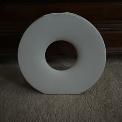 White Ceramic Circular Vase