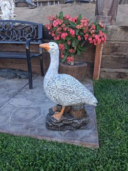 Cement porch goose for  garden decoration