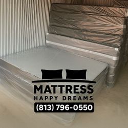 Queen Size BOX SPRINGS Foundation for Mattress New Of Factory With it’s Plastic Available In All Size Delivery Same Day