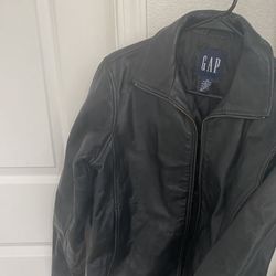 GAP Men Genuine Leather Jacket XS -Good Condition