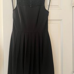 Black dress with lace detail Size 8